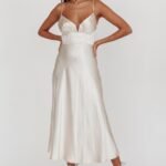Lake Como A-Line Midi Dress Champagne