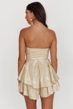 Paris Muse Gathered Bust Romper Champagne - Image 3