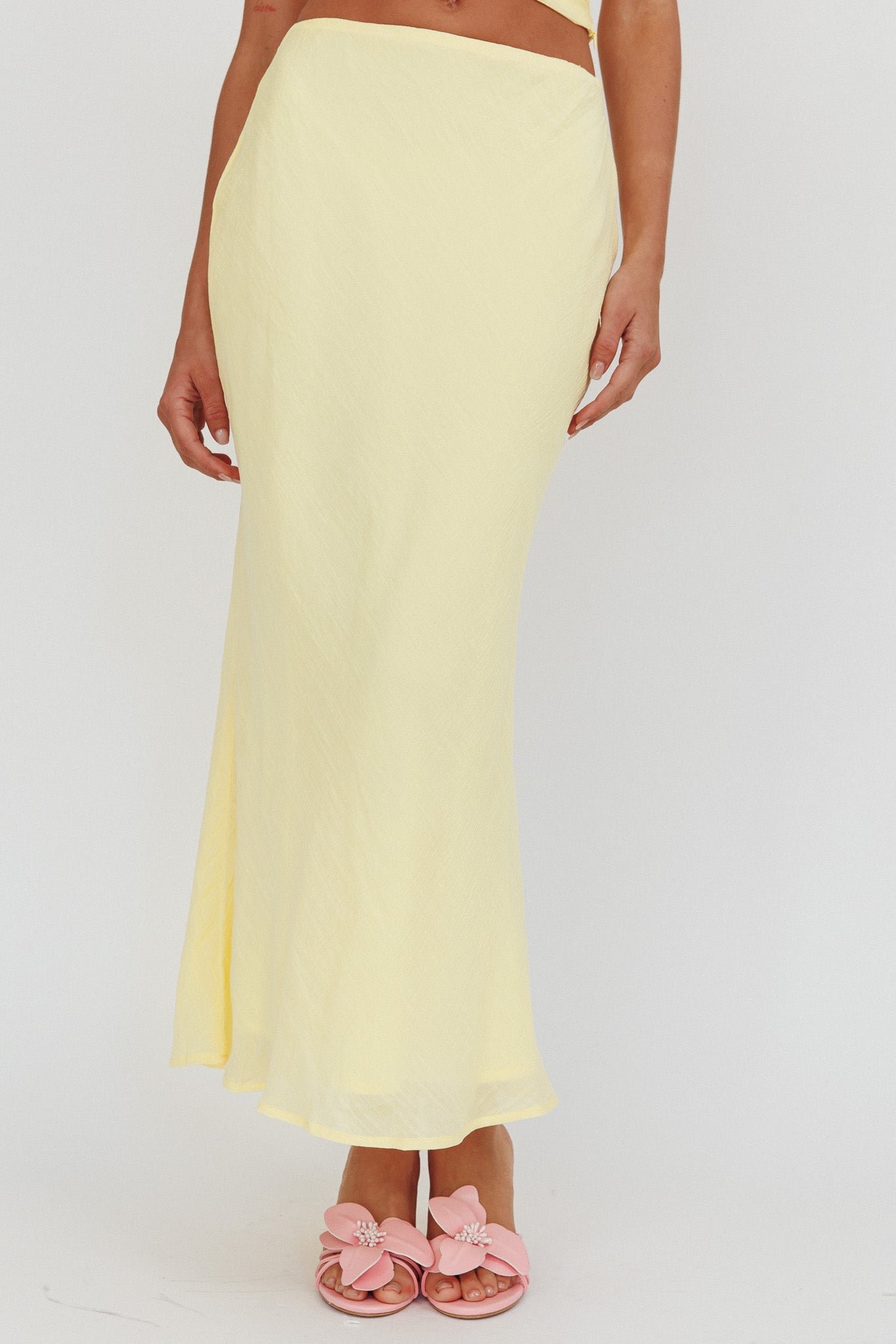 64502H05-S_20LEMON-4 Deanna Maxi Skirt Lemon - Image 1