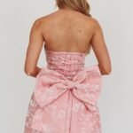 Melty Kisses Bow Mini Dress Pink