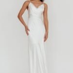 Our Story Surplice Neckline Maxi Dress Off White
