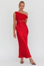 In Blooms Mesh Bodice Maxi Dress Wine - Image 5