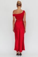In Blooms Mesh Bodice Maxi Dress Wine - Image 3