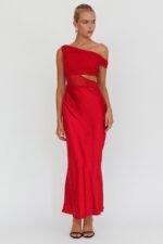 In Blooms Mesh Bodice Maxi Dress Wine - Image 6