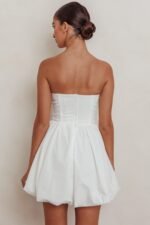 Like Art Strapless Bubble Mini Dress Off White - Image 3