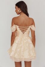 Lusting Off Shoulder Mini Dress Cream - Image 4