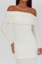 Juju Off-Shoulder Maxi Dress White - Image 4