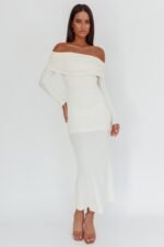 Juju Off-Shoulder Maxi Dress White - Image 7