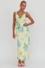 Second Chances Ruffle Trim Maxi Dress Lily Blue - Image 7