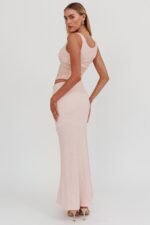 Lorely Mesh Waist Maxi Dress Baby Pink - Image 2