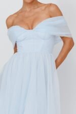 Dreamers & Lovers Off-Shoulder Maxi Dress Powder Blue - Image 4