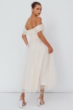Dreamers & Lovers Off-Shoulder Maxi Dress Vanilla - Image 2