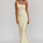 Carmel One-Shoulder Sash Maxi Dress Butter