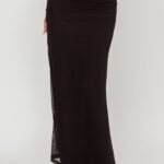 Perfect Worlds Mesh Maxi Skirt Black