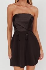 City Of Stars Strapless Mini Dress Black - Image 4