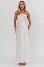 City Of Stars Strapless Maxi Dress Champagne - Image 3
