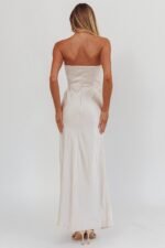 City Of Stars Strapless Maxi Dress Champagne - Image 2