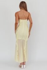 Frannie Vertical Ruffle Maxi Dress Lemon - Image 6