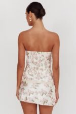 Tiya Lace Trim Mini Skirt Floral Pink - Image 5