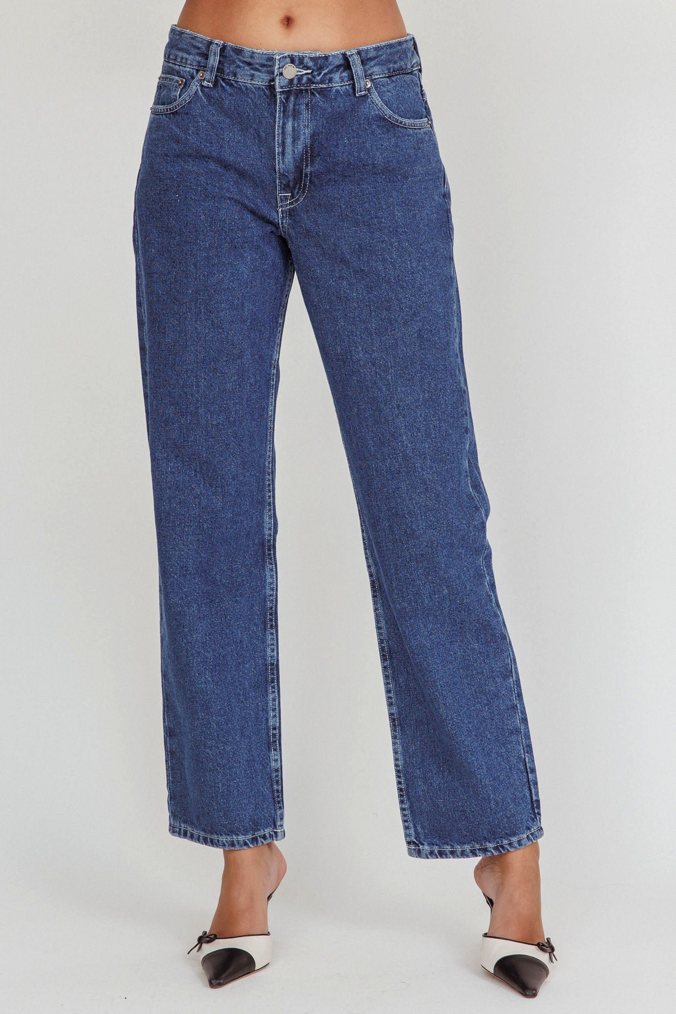 SLDD008_20PEBBLE_20MID_20STONE-4 DR DENIM Arch Straight Jeans Pebble Mid Stone - Image 1