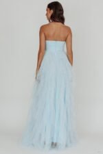 Rori Tulle Cascade Maxi Dress Blue - Image 4