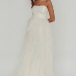 Rori Tulle Cascade Maxi Dress Ivory