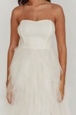 Rori Tulle Cascade Maxi Dress Ivory - Image 5