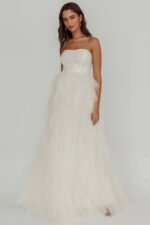 Rori Tulle Cascade Maxi Dress Ivory - Image 6