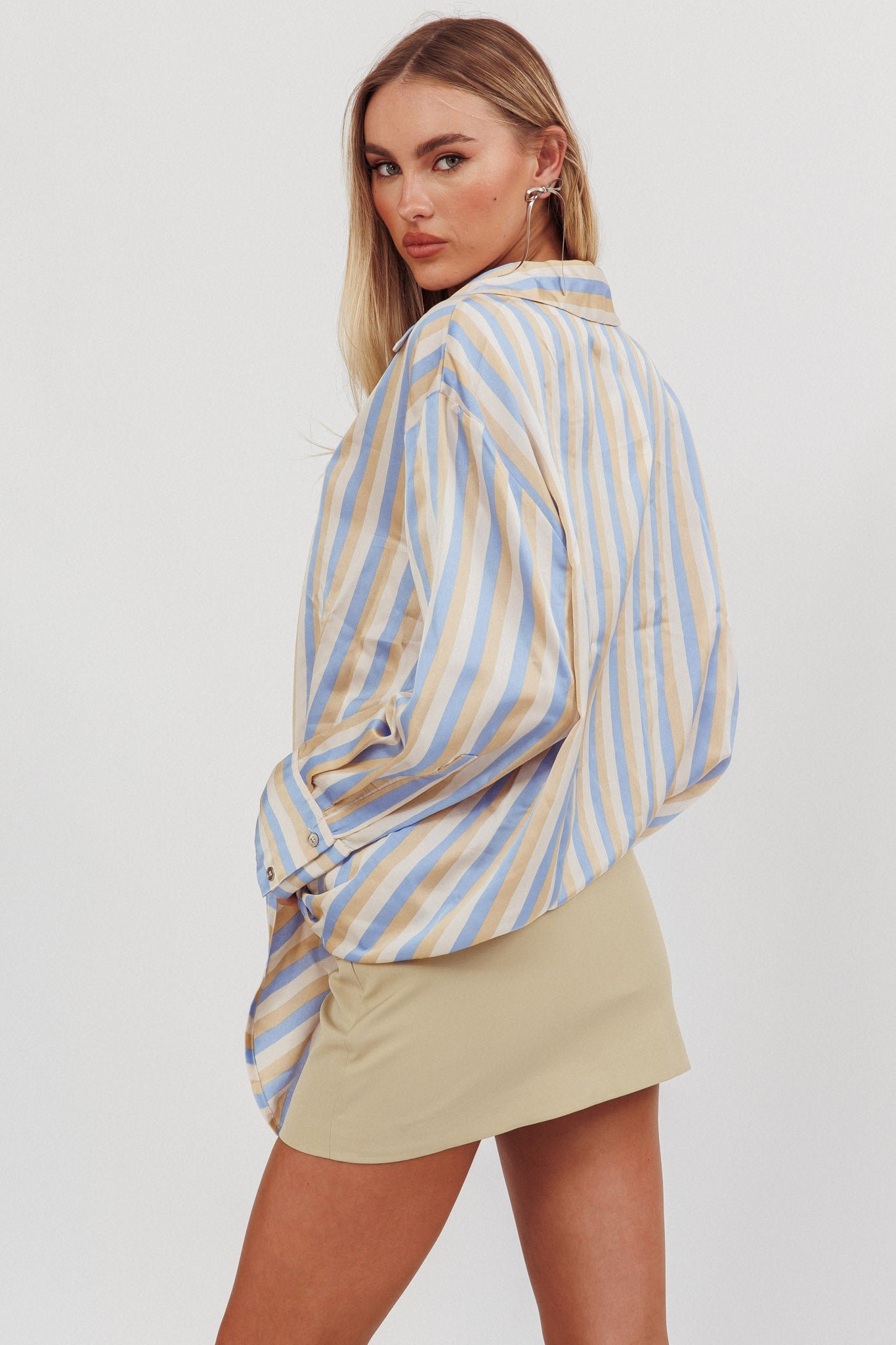 SLLT2020_20LIGHT_20BLUE-3 Like The Movies Striped Satin Shirt Light Blue - Image 1