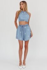 Lovefool Elastic Shorts Denim - Image 4