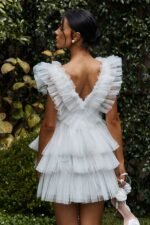 Froufrou Layered Tulle Mini Dress White - Image 4