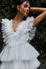 Froufrou Layered Tulle Mini Dress White - Image 6