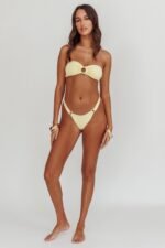 Agape High Cut O-Ring Bikini Bottom Butter - Image 4