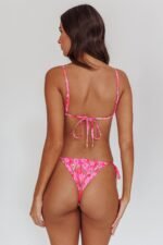 Sovereign Triangle String Bikini Top Pink Floral - Image 3