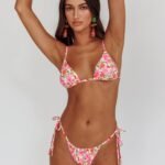 Sovereign High Cut String Bikini Bottom Yellow Floral