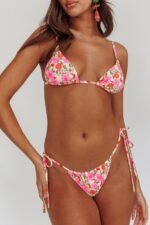 Sovereign High Cut String Bikini Bottom Yellow Floral - Image 5