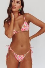 Sovereign High Cut String Bikini Bottom Yellow Floral - Image 2