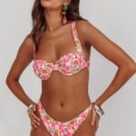 Truly Yours High Cut Bikini Bottom Yellow Floral