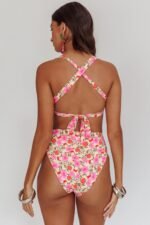 Harmonia High Waist Bikini Bottom Yellow Floral - Image 3