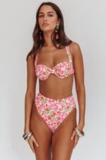 Harmonia High Waist Bikini Bottom Yellow Floral - Image 6