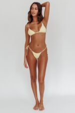 Sovereign Triangle String Bikini Top With Bow Butter - Image 4