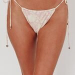 Janina String Tie Bikini Bottom Paisley Floral