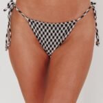 Tamieka String Tie Bikini Bottom Gingham