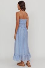 Maidens Tie Accent Maxi Dress Cloud Blue - Image 4