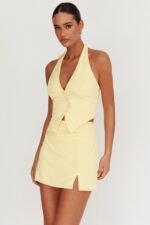 Tammi Halter Vest Top Lemon - Image 5