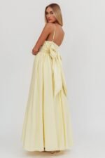 Love Songs Back Bow Maxi Dress Butter - Image 2