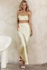 The Moment Cami Strap Crop Top Light Yellow - Image 4