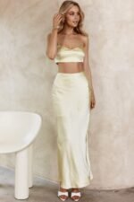 The Moment Cami Strap Crop Top Light Yellow - Image 9