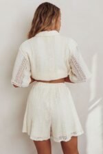 Ottawa Crochet Lace Shorts Oat - Image 4