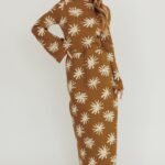 Orleans Star Print Knit Maxi Dress Olive